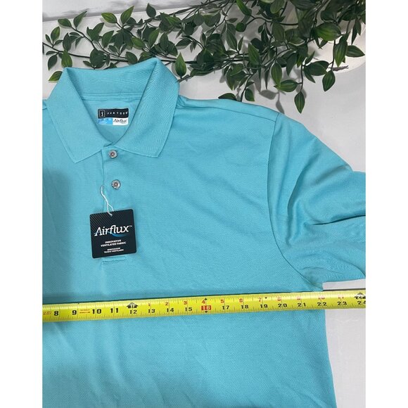 Pga Tour Airflux Mens Light Blue Polo Shirt L - Picture 8 of 11